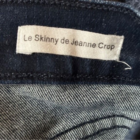 FRAME Le Skinny de Jeanne Crop Dark Wash Jeans - Picture 4 of 5